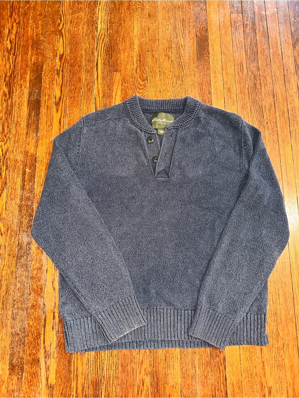 Men’s Large Eddie Bauer Gorpcore Blue Long Sleeve Sweater